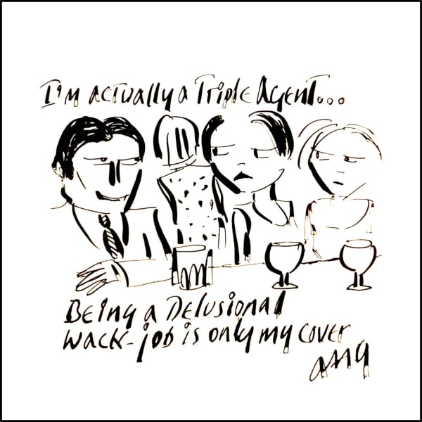 Anthony Haden-Guest The American Scream - Day 20, 2020 Ink on paper 12.7 x 16.5 cm