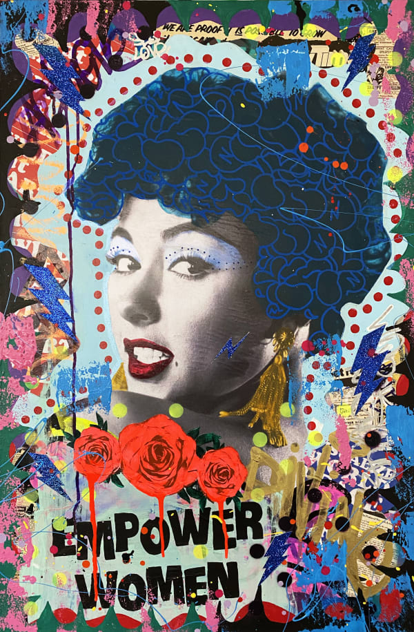 Indie184 We Are Proof it is Possible to Grow, 2020 Mixed media on canvas 91.4 x 61.0 cm