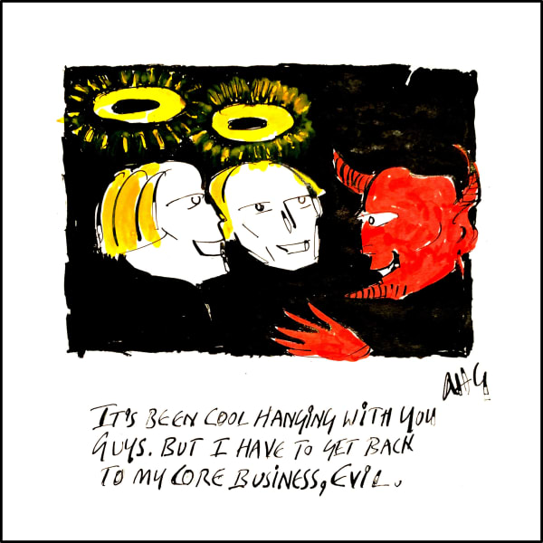 Anthony Haden-Guest The American Scream - Day 57, 2020 Ink on paper 20.3 x 21.6 cm