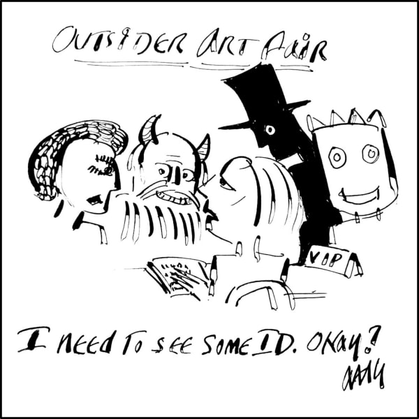 Anthony Haden-Guest The American Scream - Day 13, 2020 Ink on paper 19.1 x 24.8 cm