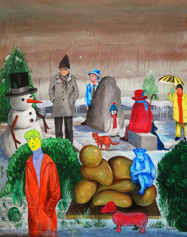 Noah Becker Winter Afternoon at Sculpture Park, 2020 Acrylic on Canvas 152.4 x 121.9 cm