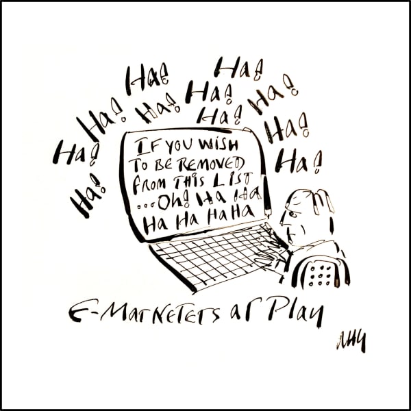 Anthony Haden-Guest The American Scream - Day 56, 2020 Ink on paper 20.3 x 19.1 cm