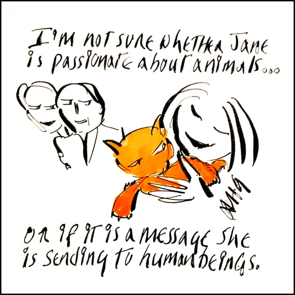 Anthony Haden-Guest The American Scream - Day 25, 2020 Ink on paper 14.0 x 14.0 cm