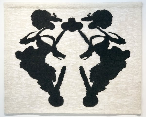 Brigitta Varadi Decoding Series – Inkblot, 2013 Merino wool, bamboo fiber, silk gauze, unbleached calico 177.8 x 210.8 cm
