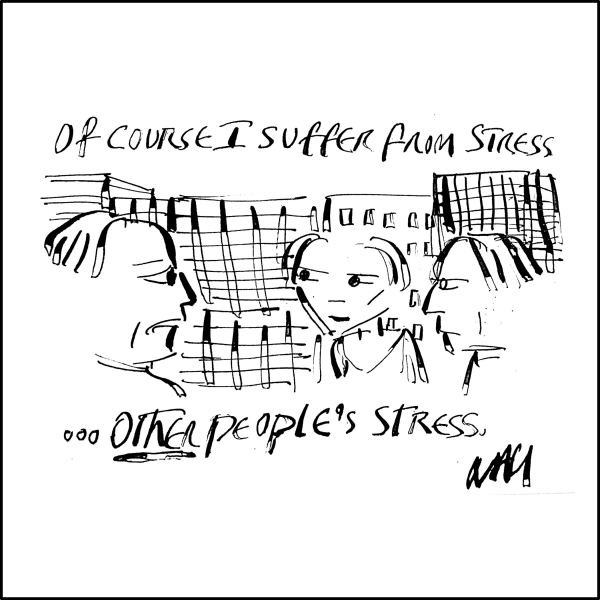 Anthony Haden-Guest The American Scream - Day 65, 2020 Ink on paper 11.4 x 14.0 cm