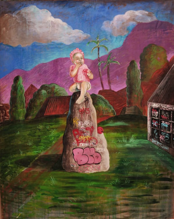 Noah Becker Baby on a Rock, 2020 Acrylic on Canvas 152.4 x 121.9 cm