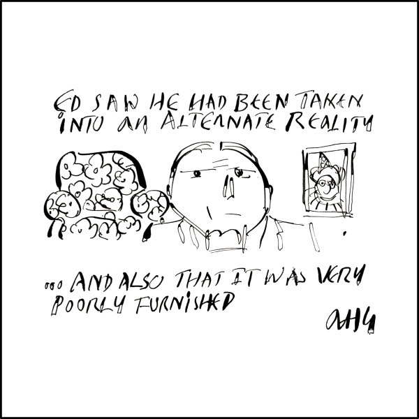 Anthony Haden-Guest The American Scream - Day 64, 2020 Ink on paper 15.2 x 17.8 cm