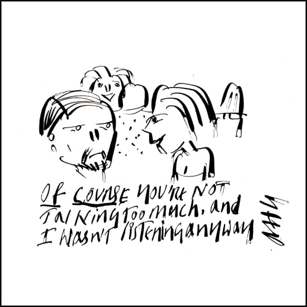 Anthony Haden-Guest The American Scream - Day 43, 2020 Ink on paper 11.4 x 17.8 cm