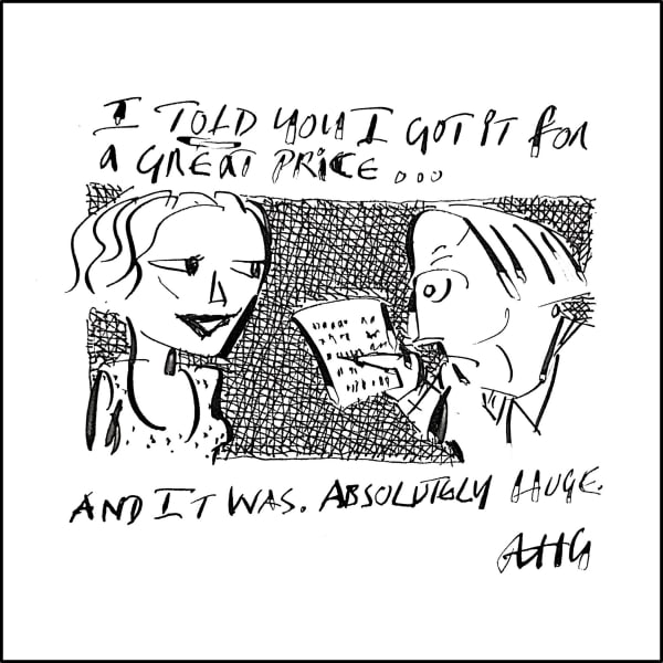 Anthony Haden-Guest The American Scream - Day 72, 2020 Ink on paper 14.0 x 17.8 cm