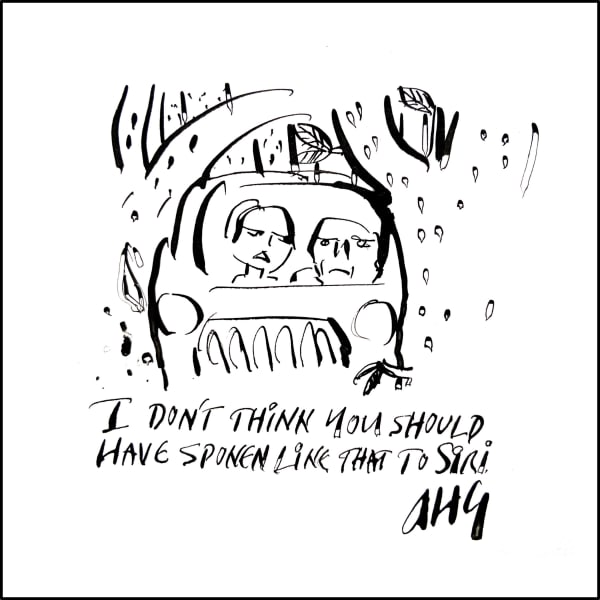 Anthony Haden-Guest The American Scream - Day 32, 2020 Ink on paper 20.3 x 19.1 cm