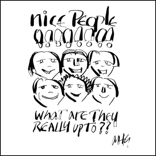 Anthony Haden-Guest The American Scream - Day 9, 2020 Ink on paper 19.1 x 16.5 cm