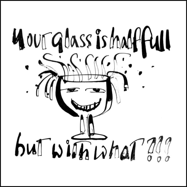 Anthony Haden-Guest The American Scream - Day 4, 2020 Ink on paper 12.7 x 17.8 cm