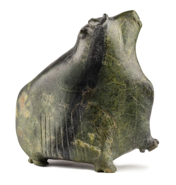 Lot 19 PAUTA SAILA, R.C.A. (1916-2009) KINNGAIT (CAPE DORSET) Muskox, 1962 stone, 10.5 x 11.5 x 4.25 in (26.7 x 29.2 x 10.8 cm) ESTIMATE: $35,000 — $50,000 PRICE REALIZED: $38,400.00