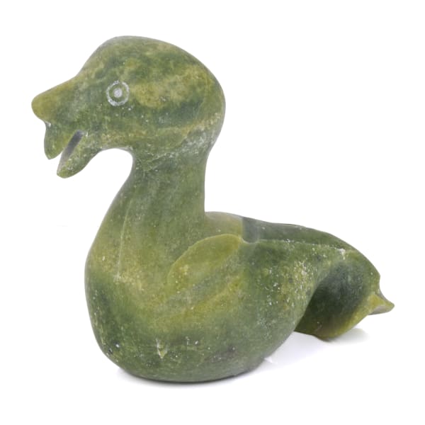 Lot 64 Possibly MAUDIE RACHEL OKITTUQ (1944-) TALOYOAK (SPENCE BAY) Transformation, 1970s/1980s stone, 5 x 5.5 x 2.75 in (12.7 x 14 x 7 cm) ESTIMATE: $200 — $400