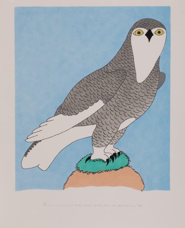 Lot 78 PAULOSIE SIVUAK (1930-1986) PUVIRNITUQ (POVUNGNITUK) An Owl Carefully Searching for What It Wants, 1986 (1987 #26) serigraph and stencil, 19.5 x 16 in (49.5 x 40.6 cm) ESTIMATE: $250 — $350 PRICE REALIZED: $317.20