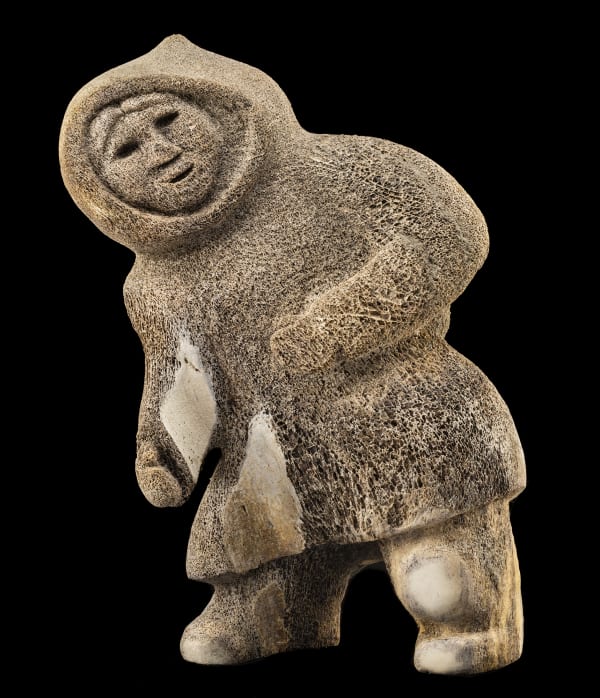 Lot 141 ALOOLOO KAUTUK (1949-) KANGIQTUGAAPIK (CLYDE RIVER) Standing Figure, November 1989 whale bone, 28 x 15.5 x 10 in (71.1 x 39.4 x 25.4 cm) ESTIMATE: $2,500 — $3,500