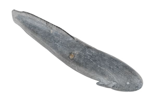 Lot 27 ETOSACK SAMSACK (1916-1976), INUKJUAK (PORT HARRISON) Arctic Lamprey, 1959 stone, 2.25 x 10 x 2 in (5.7 x 25.4 x 5.1 cm) ESTIMATE: $150 — $250 PRICE REALIZED: $390.40