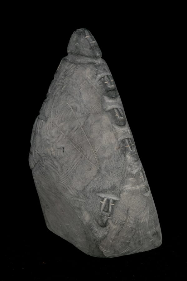 Lot 61 LUCY TASSEOR TUTSWEETOK (1934-2012) ARVIAT (ESKIMO POINT) Matriarch and Family Group, 1990s stone, 22 x 12 x 10.5 in (55.9 x 30.5 x 26.7 cm) ESTIMATE: $6,000 — $9,000