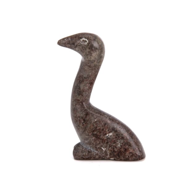 Lot 43 LUCY QINNUAYUAK (1915-1982) KINNGAIT (CAPE DORSET) Duck, 1980s stone, 3.75 x 3 x 1 in (9.5 x 7.6 x 2.5 cm) ESTIMATE: $200 — $300 PRICE REALIZED: $183.00
