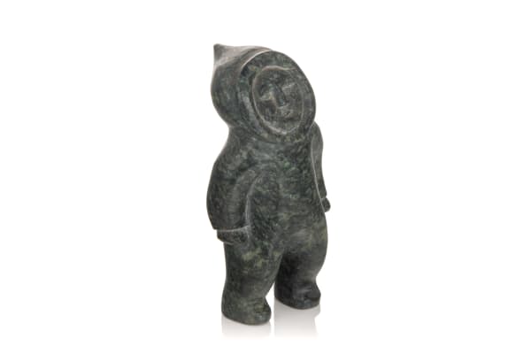 18 JAMASIE TEEVEE (1910-1985) KINNGAIT (CAPE DORSET) Standing Boy, c. 1960 stone, 5 x 2.5 x 2.25 in (12.7 x 6.3 x 5.7 cm)