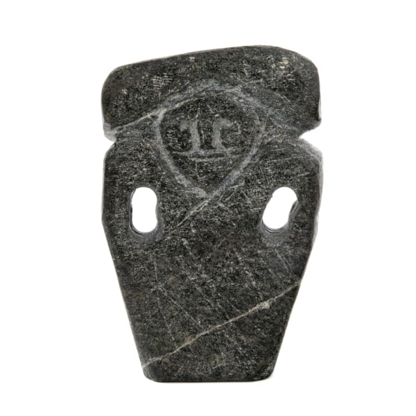 Lot 37 JOHN KAVIK (1897-1993) KANGIQLINIQ (RANKIN INLET) Standing Figure, c. mid 1970s stone, 3.25 x 2.5 x 1 in (8.3 x 6.3 x 2.5 cm) ESTIMATE: $1,000 — $1,500 PRICE REALIZED: $1,200.00