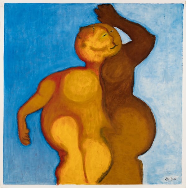 Lot 93 JUTAI TOONOO (1959-2015) KINNGAIT (CAPE DORSET) Composition (Self Portrait) , 2007/08 oilstick on paper, 45 x 45 in (114.3 x 114.3 cm) ESTIMATE: $6,000 — $9,000 PRICE REALIZED: $15,600.00 A world record price for the artist at auction.