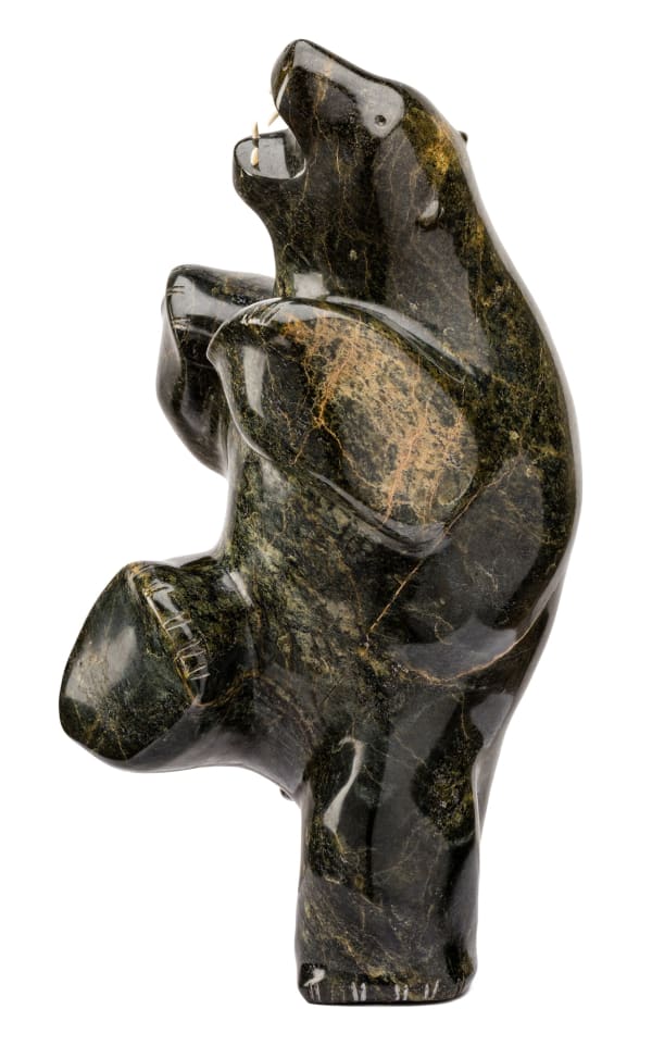 Lot 89 PAUTA SAILA, R.C.A. (1916-2009) KINNGAIT (CAPE DORSET) Dancing Bear, c. 1983 stone and antler, 22.5 x 12.75 x 12.5 in (57.1 x 32.4 x 31.8 cm) ESTIMATE: $50,000 — $80,000 PRICE REALIZED: $52,800.00