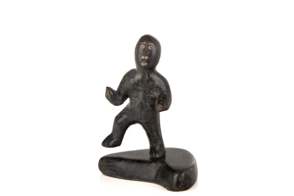 22 UNIDENTIFIED ARTIST, NUNAVIK (ARCTIC QUEBEC) Dancing Inuk, c. 1950s stone, 4 x 2.75 x 2 in (10.2 x 7 x 5.1 cm)