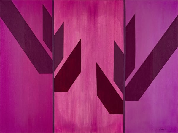Lot 107 ROBERT HOULE, R.C.A. (1947-) NAHKAWININIWAK (SAULTEAUX / PLAINS OJIBWAY) Untitled (Abstract Sweetgrass in Purples), 1972 acrylic on canvas, 30 x 40 in (76.2 x 101.6 cm) ESTIMATE: $6,000 — $9,000 PRICE REALIZED: $33,600.00 A world record price for the artist at auction.