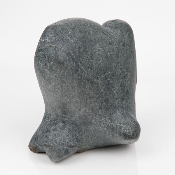 1 JOHN PANGNARK (1920-1980) ARVIAT (ESKIMO BAY) Mother and Child, c. 1975 stone, 5.5 x 5 x 3.75 in (14 x 12.7 x 9.5 cm)