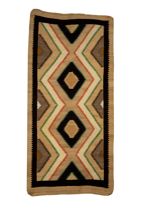 LOT 73 UNIDENTIFIED MAKER, probably COAST SALISH Wool Weaving wove wool, 65 x 31.75 (165.1 x 80.6 cm) ESTIMATE: $300 — $500