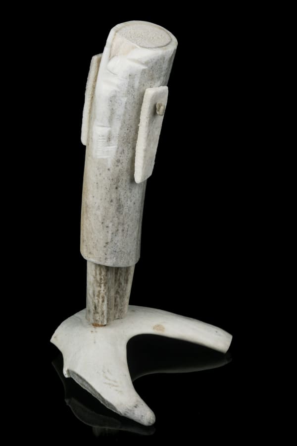 29 LUKE ANOWTALIK (1932-2006) ARVIAT (ESKIMO POINT) Antler Man, 2005 antler, sinew, and wood, 5.75 x 3.25 x 3 in (14.6 x 8.3 x 7.6 cm)