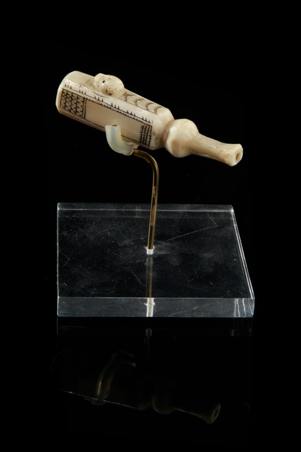 Lot 32 UNIDENTIFIED MAKER, ALASKAN Cigar Holder, c. 1900 1 x .75 x 3 in (2.5 x 1.9 x 7.6 cm) PRICE REALIZED: $1,599.00