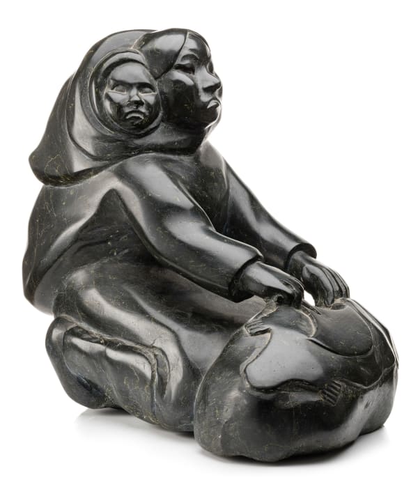 Mother with Child, Scraping a Skin