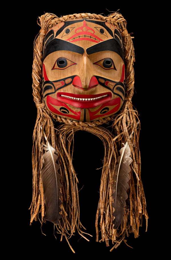 ROBERT DAVIDSON (GUUD SANS GLANS), O.C., O.B.C., (1946-) HAIDA, MASSET / WHITE ROCK, S'gan Mask (Killer Whale Mask), 1990