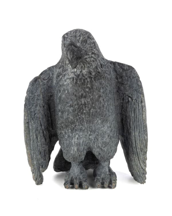 Lot 53 JEAN-MARIE IVALUTANNAR OKSOKITOK (1944-) NAUJAAT (REPULSE BAY) Alert Bird, 2000s stone, 6.25 x 4.5 x 2.25 in (15.9 x 11.4 x 5.7 cm) ESTIMATE: $400 — $600