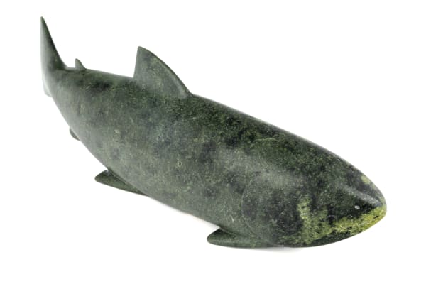 Lot 4 IPILOOK, KINNGAIT (CAPE DORSET) Char Moving in the Flow, 1962 stone, 4 x 14 x 3 in (10.2 x 35.6 x 7.6 cm) ESTIMATE: $400 — $600 PRICE REALIZED: $2,074.00