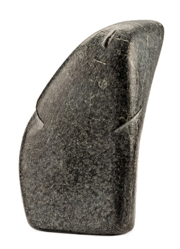 Lot 73 JOHN PANGNARK (1920-1980) ARVIAT (ESKIMO POINT) Figure, stone, 4.5 x 2.5 x 2.5 in (11.4 x 6.3 x 6.3 cm) ESTIMATE: $3,000 — $5,000 PRICE REALIZED: $3,360.00