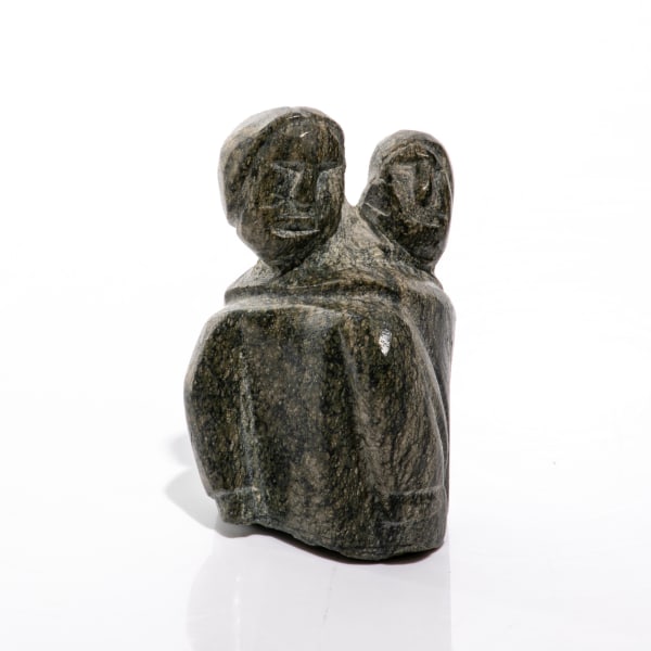 CECILIA ARNADJUK TUNGILIK (1938-) NAUJAAT / UQSUQTUUQ (REPULSE BAY / GJOA HAVEN) Mother and Child stone, 3 x 2.75 x 2 in (7.6 x 7 x 5.1 cm) NEW PRICE: $100