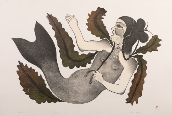 Lot 17 PITALOOSIE SAILA, R.C.A. (1942-2021) KINNGAIT (CAPE DORSET) Empress of the Sea, 1991 #22 lithograph, 24.25 x 35 in (61.6 x 88.9 cm) ESTIMATE: $300 — $500 PRICE REALIZED: $600.00