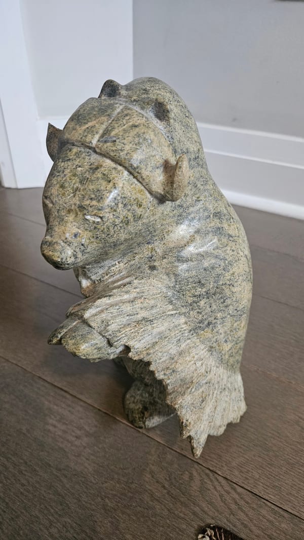 Lot 50 PUDLALIK SHAA (1965-) KINNGAIT (CAPE DORSET) Dancing Muskox, 2000s stone, 11.75 x 9.5 x 7.5 in (29.8 x 24.1 x 19.1 cm) ESTIMATE: $700 — $1,000