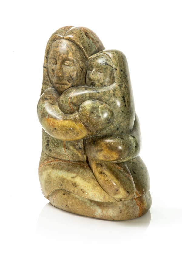 LOT 112 ABRAHAM ANGHIK RUBEN, O.C. (1951-) PAULATUK / SALT SPRING ISLAND, B.C Mother Holding Swaddled Child, 2004 stone, 13 x 8.5 x 6.5 in (33 x 21.6 x 16.5 cm) ESTIMATE: $800 — $1,200