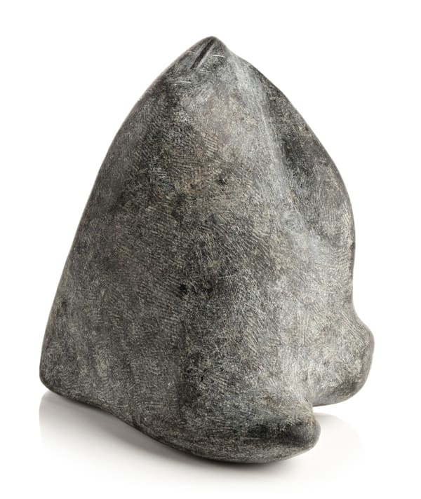 Lot 135 JOHN PANGNARK (1920-1980) ARVIAT (ESKIMO POINT) Figure Looking Up, c. 1973-74 stone, 3.75 x 4 x 2.75 in (9.5 x 10.2 x 7 cm) ESTIMATE: $1,200 — $1,800 PRICE REALIZED: $2,160.00