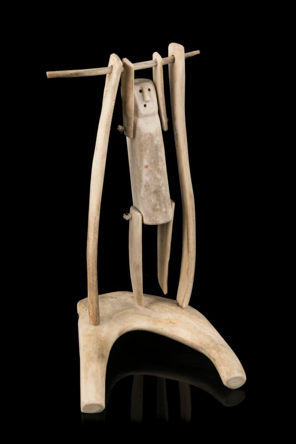 LUKE ANOWTALIK (1932-2006) ARVIAT (ESKIMO POINT), Swinging Acrobat, c. 1985