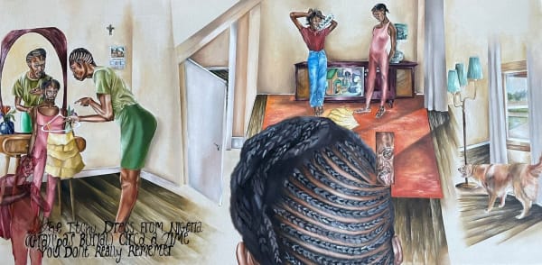 Ekene Emeka-Maduka, Sowing seeds: Chinedum’s itchy yellow lace dress, 2023