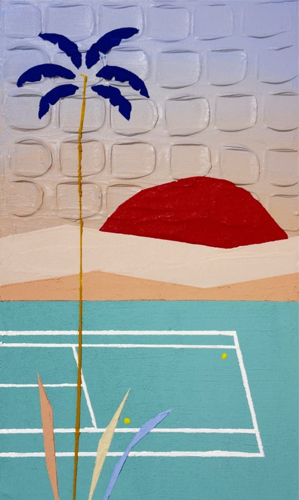 Sunset on a tennis court, 2024