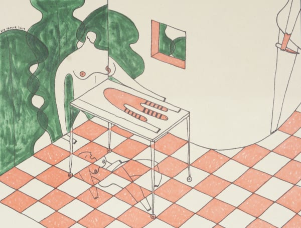 LIZ CAPOTE "I love the sensualness of these line drawings, their relationship to Surrealism and Arp, and the use of cheap and common materials such as cardboard and paper"