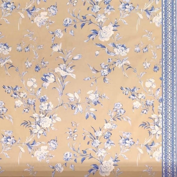 Avesnieres Flowers Canvas Brown Blue