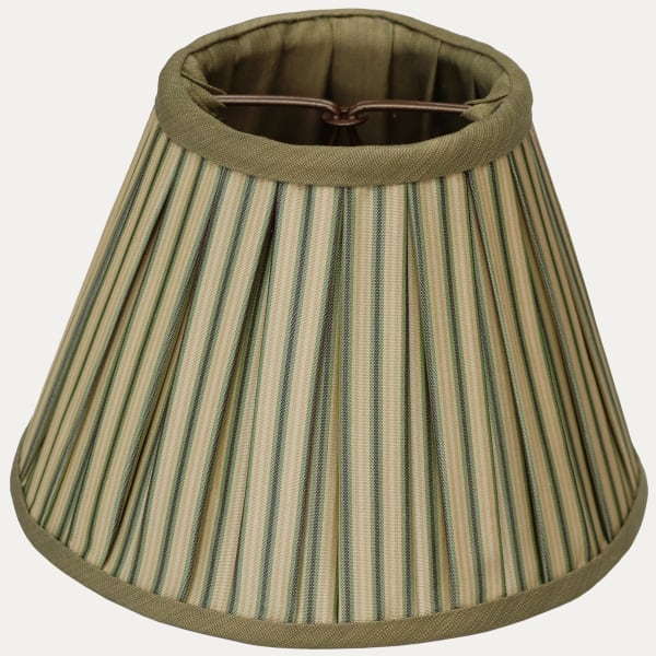 Floren, 5in/13cm Claremont Florence Striped Silk Box Pleated Handsewn Lampshade