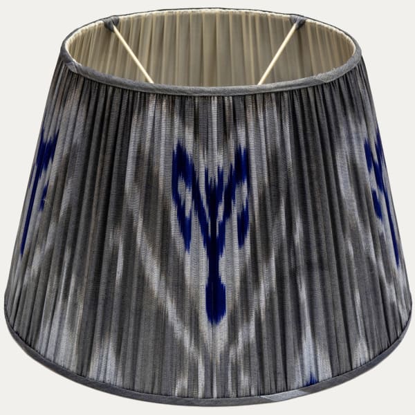 Impressive Grey/Blue Ikat Lampshade
